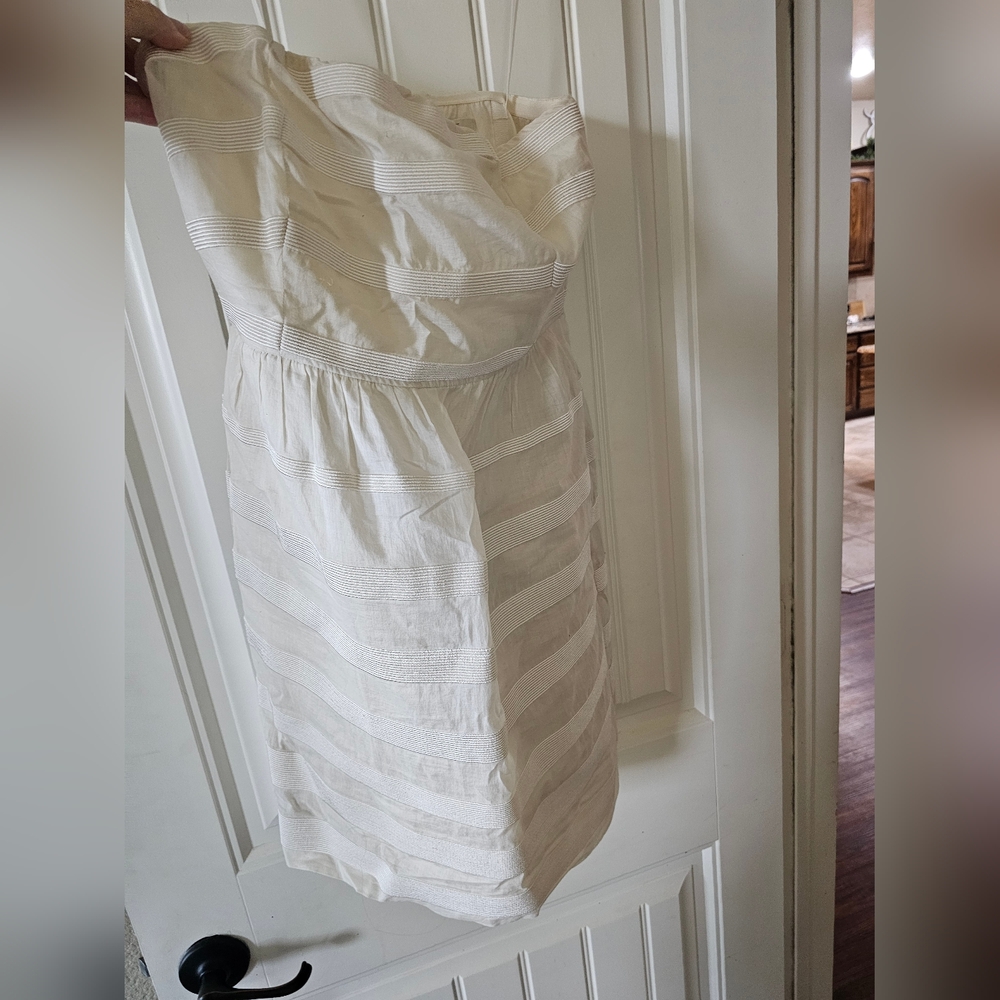 J. Crew One Shoulder Cream Dress